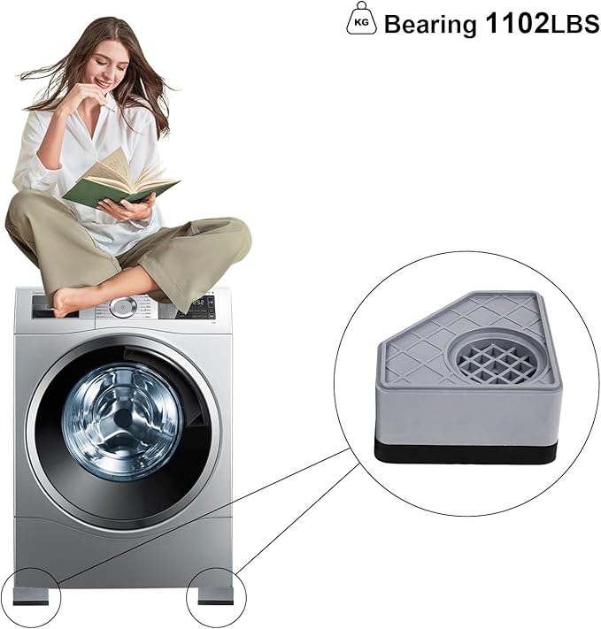 4Pcs Anti Vibration Pads for Washing Machine, Stops Washer Dryer Moving - Image 7