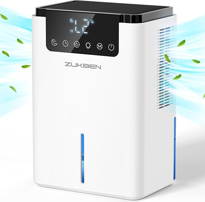 Dehumidifier, 75 OZ Water Tank Dehumidifiers by ZUKBEN