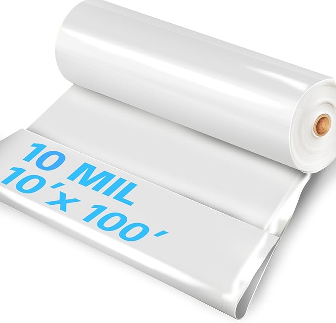 10'x100' Crawl Space Vapor Barrier, 10mil Film Plastic Sheeting, Heavy Duty by Noliven