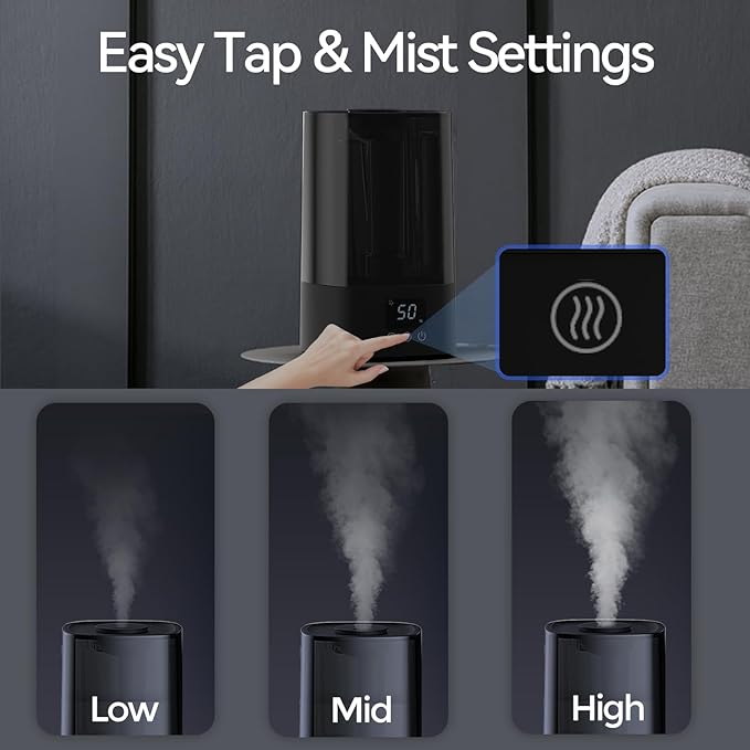 Automatic Humidifiers for Bedroom Large Room, 4.5L Cool Mist Humidifier for - Image 7