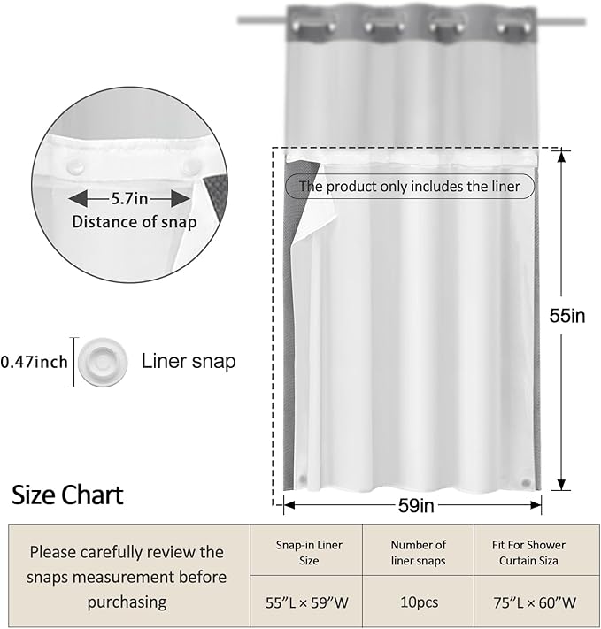 Snap-in Fabric Replacement Liner 59" W x 55" L, - Image 2