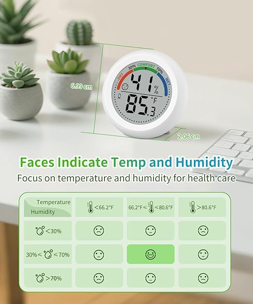 Digital Room Thermometer Hygrometer Indoor-Humidity Meter Monitor - Image 5