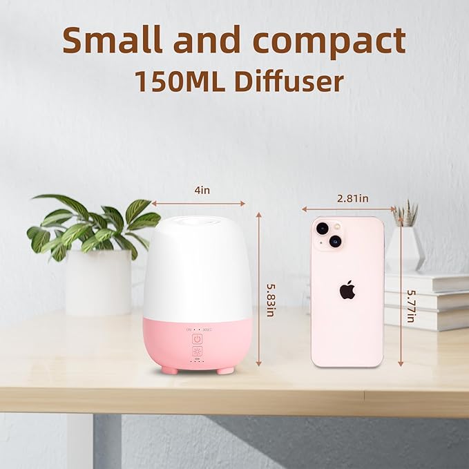 Cordless Essential Oil Diffuser 150ML, Rechargeable Battery, 7H Runtime - Image 4