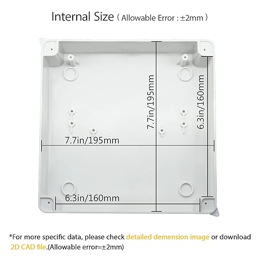 LeMotech Junction Box, Electrical Box IP65 Water Resistant Dustproof ABS - Image 3