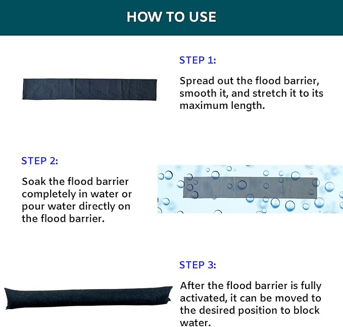 2Pcs 5FT Water Activated Flood Barriers - Image 5
