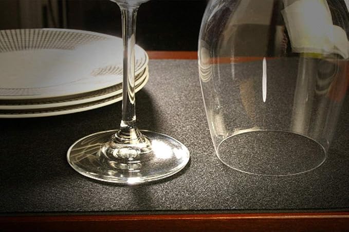 Trimmable, Non-Adhesive, Dual Use Black Shelf Liner | Felt-Side - Image 3