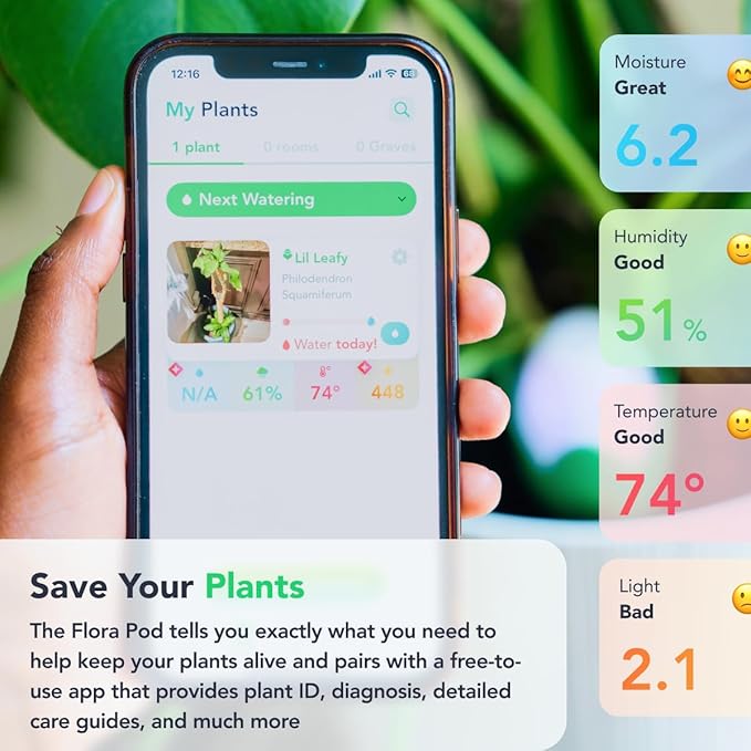 Flora Pod AI-Powered Smart Plant Monitor | - Image 3