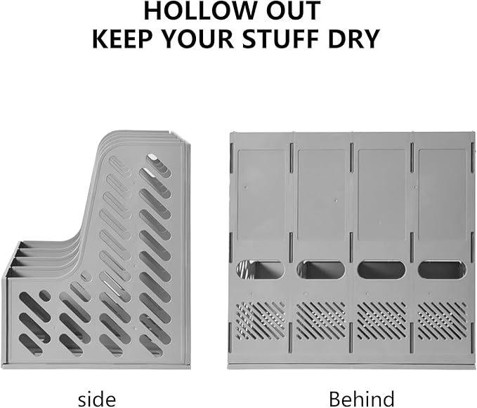 SAYEEC Magazine File Holder, Plastic Desktop File Folder Organizer - Image 4