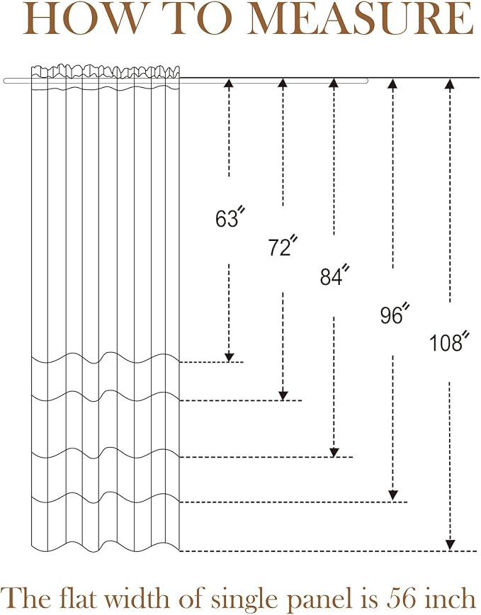 L.Z.E Non-See-Through Privacy Curtains 63 Inch Length 2 Panels Set, Rod Pocket - Image 5