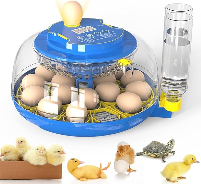 Smart 18-Egg Incubator for Hobbyists, Full-Stage Adaptive Humidity & Temp by ZEMIROCHARGE