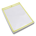 Box USA Neon Stitched Job Ticket Holders, Top Loading, 9 x 12", Reusable Vinyl by BOXUSA