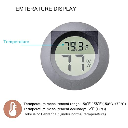 2-Pack Mini Hygrometer Thermometer Fahrenheit or Celsius Meter Digital LCD - Image 5