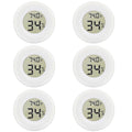 6-Pack Mini Round Hygrometer Thermometer Digital LCD Monitor Indoor Outdoor by Rojuna