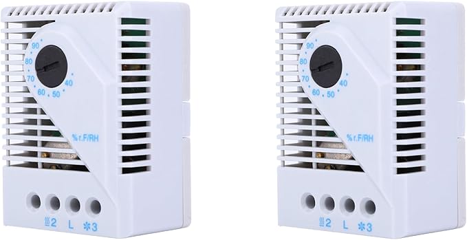 2PCS Mechanical Humidity Controller 35mm DIN Rail Hygrostat Fan Heater by Walfront