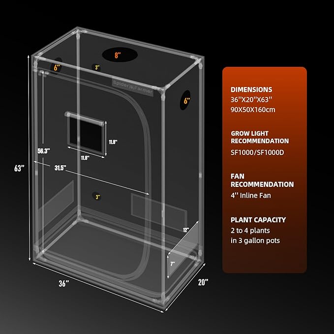 Spider Farmer 3x2 Grow Tent 2025 New, - Image 2