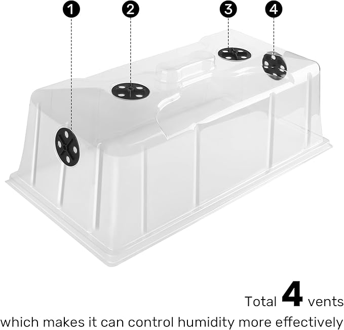 MIXC 10 Pack Humidity Dome 7" Tall Extra Strength, 1020 Growing Trays Cover - Image 4