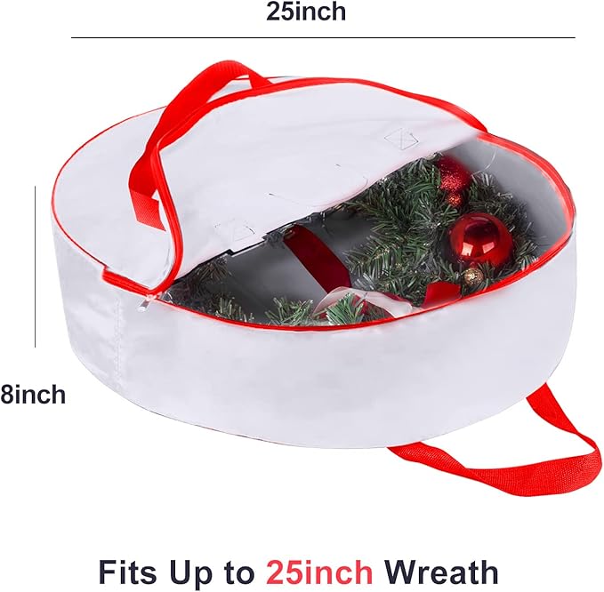 TQS 25" Christmas Wreath Container Bag - Image 2