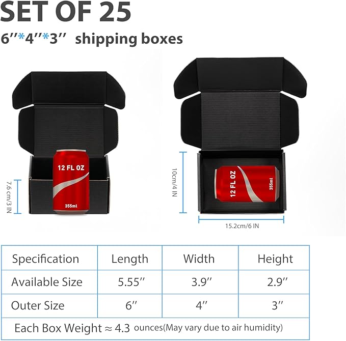 Small Shipping Boxes 6x4x3 Inch - Image 2