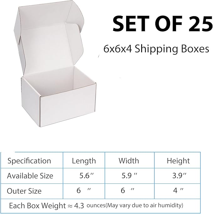 Small Shipping Boxes 6x6x4 Inch - Image 2