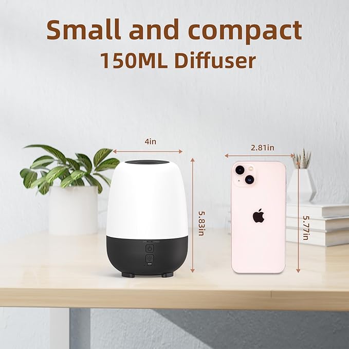150ML Rechargeable Battery Powered Essential Oil Diffuser, Cordless Portable - Image 4