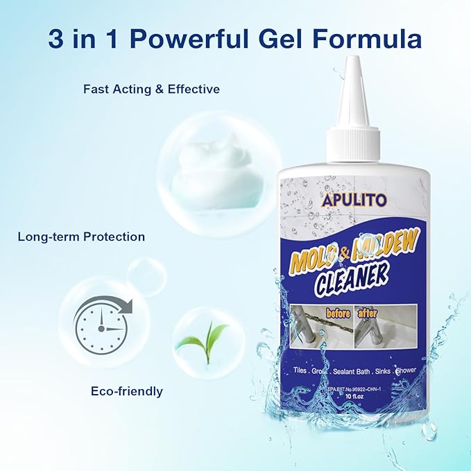 APULITO Household Cleaner Gel for Bathroom Shower Kitchen Tile Grout, Sinks - Image 2