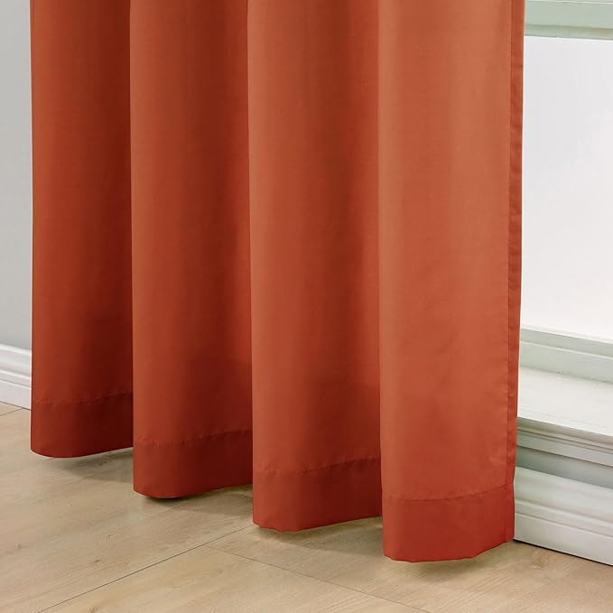 L.Z.E Non-See-Through Privacy Curtains 84 Inches Long 2 Panels Set, Light - Image 5