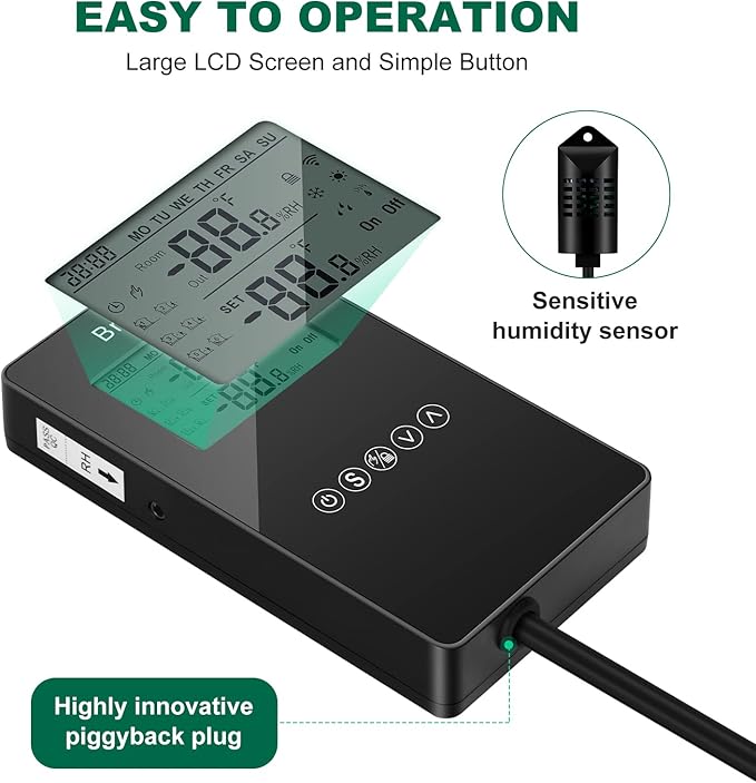 Humidity Controller, Briidea Pre-Wired Humidistat Humidifier Dehumidifier - Image 5