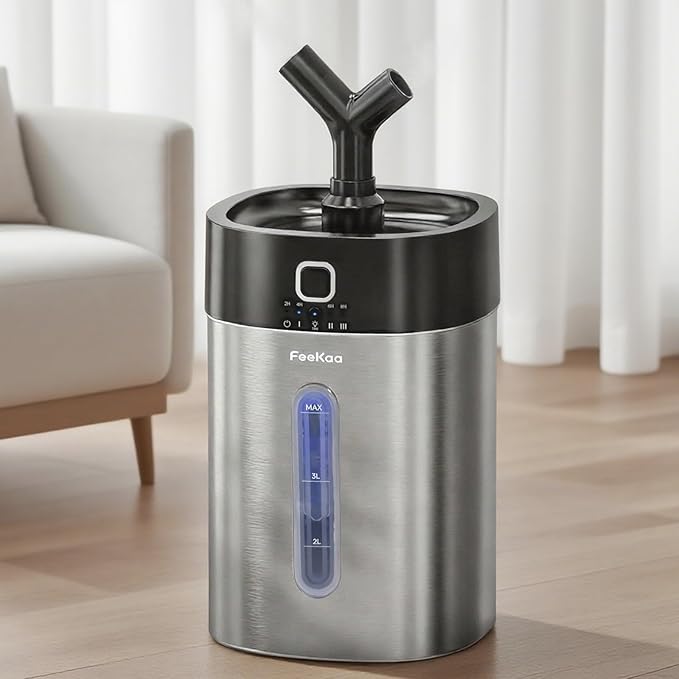 Feekaa Stainless Steel Humidifier, Easy Clean Dishwasher Safe, 4L/1Gal Cool by Smallappliancesbigchange