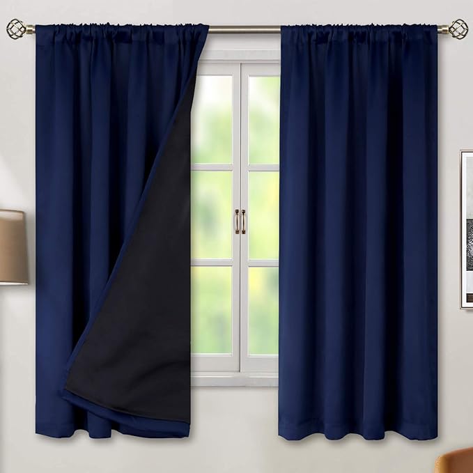 BGment Full Blackout Curtains for Bedroom 63 Inch Length 2 Panels Set, 100% by BGment