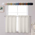 Chyhomenyc Natural Short Blackout Curtains 30 Inch Length, Small Kitchen by Chyhomenyc