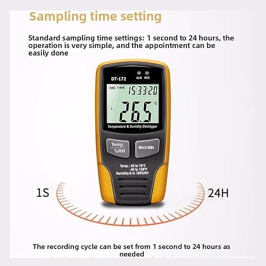 Compact Temperature and Humidity Data Logger 32000 Memory Hygrometer Moisture - Image 6