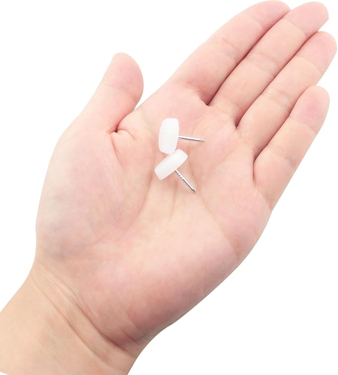 60PCS Chair Table Leg Protectors 14mm Plastic Cap Sliding Flat Nails Anti - Image 5