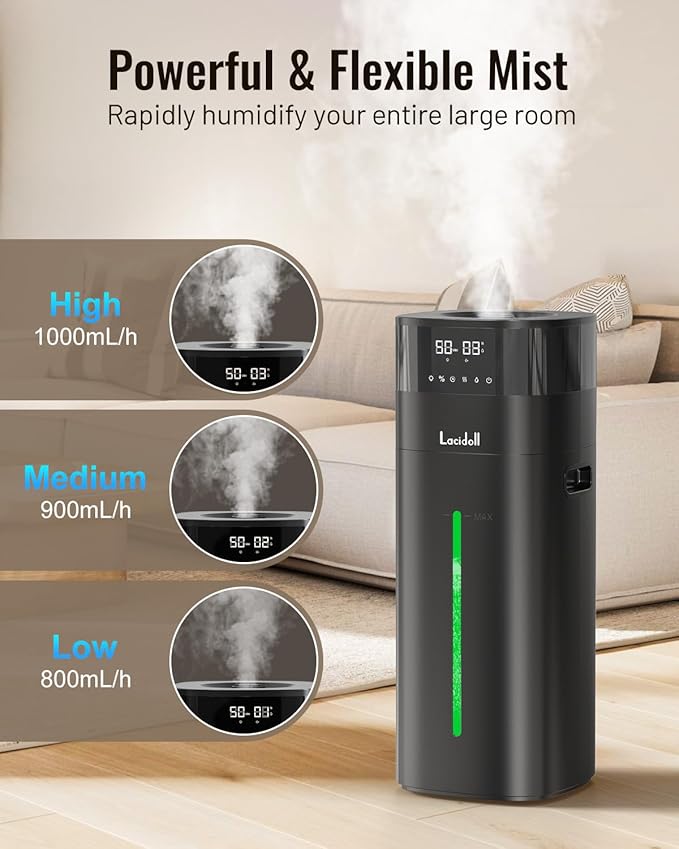 Cool and Warm Mist Humidifier Large Room, 5.3Gal/20L Humidifiers - Image 7
