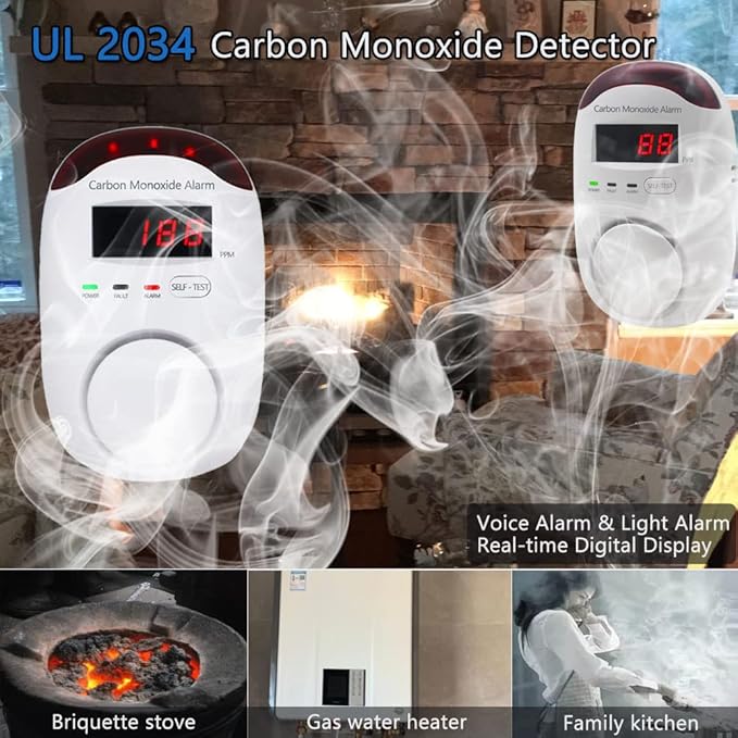 Plug-in Type Carbon Monoxide Alarm, CO Detector Monitor - Image 6