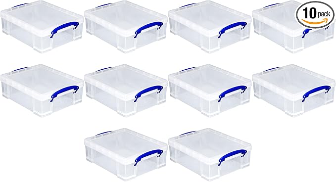 Really Useful Box Stackable 8.1L Plastic Storage Container Bin by ReallyUsefulBox