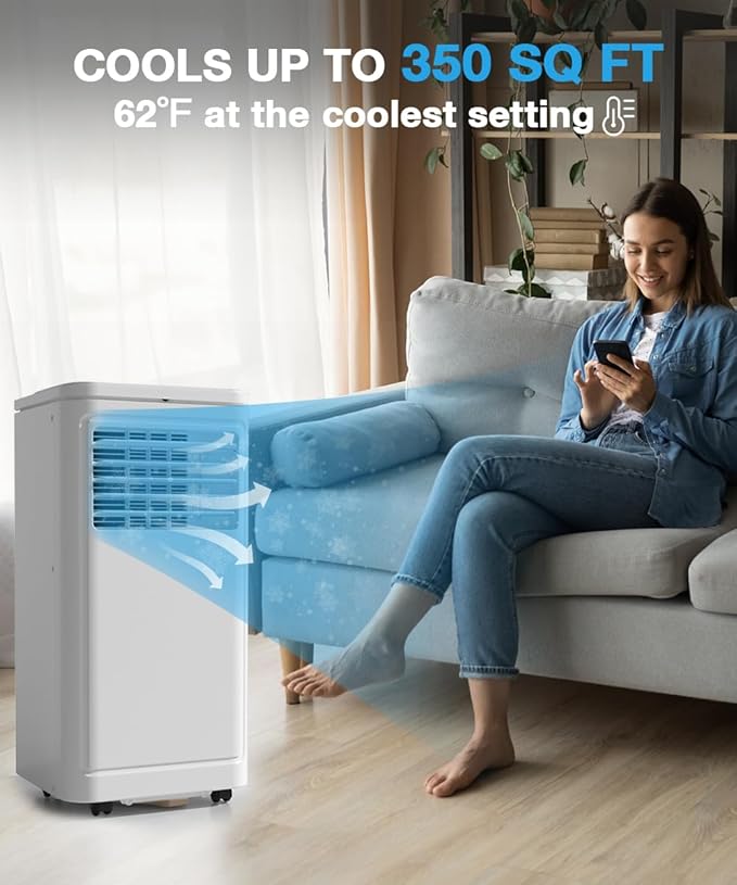 Joy Pebble Portable Air Conditioner, 8000 BTU - Image 2