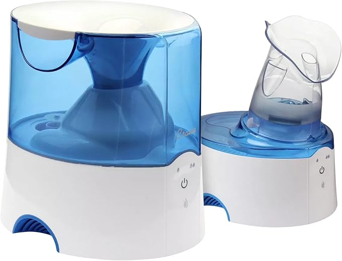 Crane Steam Inhaler & Warm Mist Humidifier, 0.5 Gallon, Humidifier FSA Eligible by Crane
