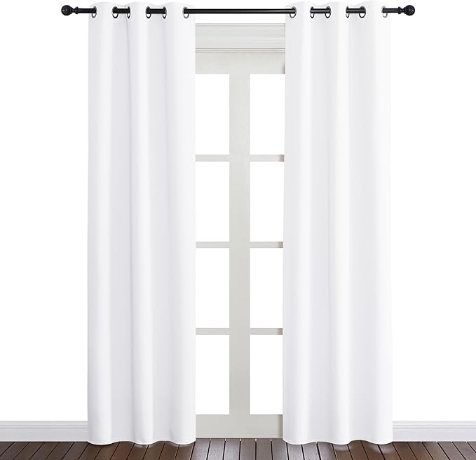 NICETOWN Pure White Window Curtain and Drape, 1 Panel, 34 by 84, Easy Care - Image 2