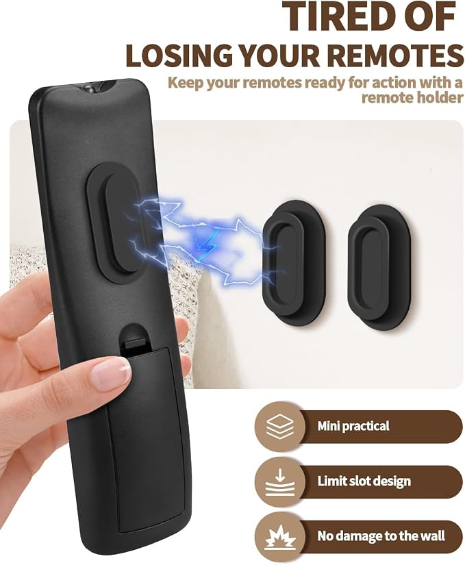6 Pack Magnetic Remote Control Holder – Upgraded Silicone Magnetic Wall Mount - Image 4