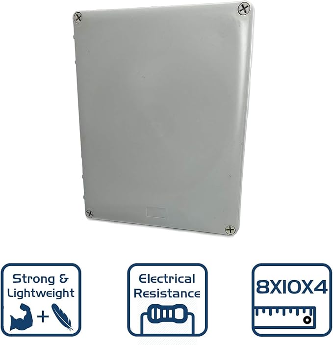 Co. 10" x 8" x 4" Weather & Dust Proof IP65 PS Plastic Universal Electrical - Image 6