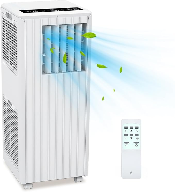 8, 000 BTU Portable Air Conditioner – 3-in-1 Cooling, Dehumidifier & Fan by HOME