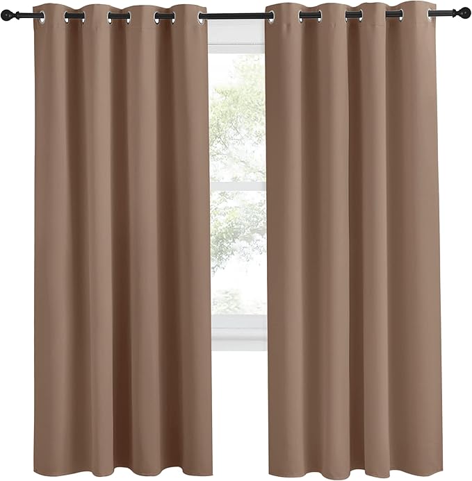 NICETOWN Grommet Top Blackout Curtain Panel, 55 inches Wide by 78 inches Long - Image 2