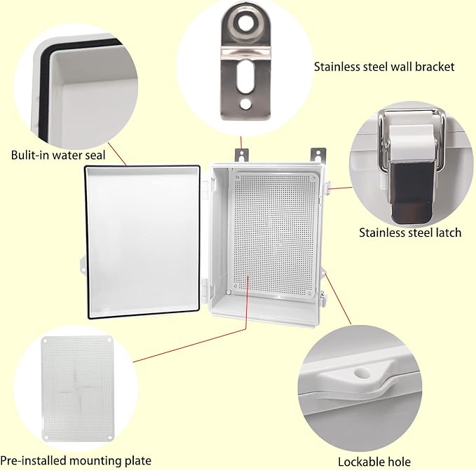 Outdoor Waterproof Electrical Box Junction Box Weatherproof IP67 ABS Plastic - Image 3