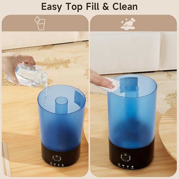 Humidifiers for Bedroom, 3.2L Quiet Ultrasonic Cool Mist Humidifier - Image 4