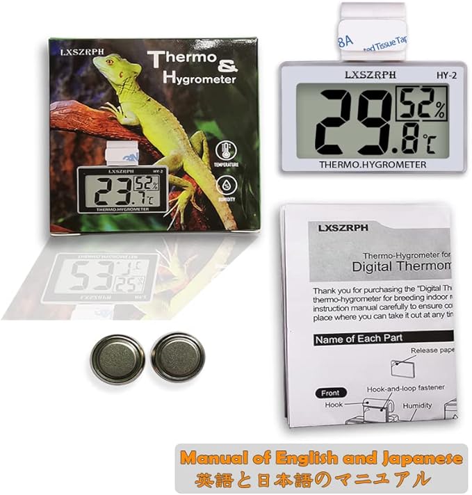 Reptile Hygrometer Thermometer, Digital Amphibian Hygrometer Thermometer - Image 7