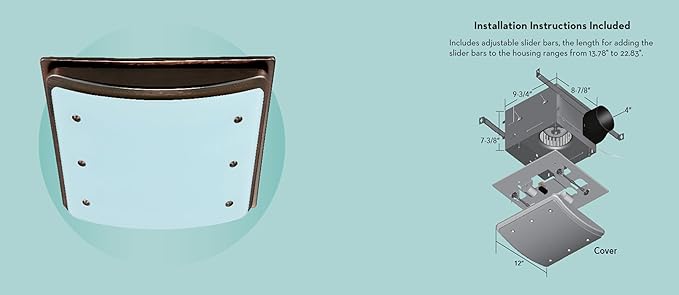 Good Housekeeping 90065 Buckingham Decorative Bathroom Ventilation Exhaust Fan - Image 4
