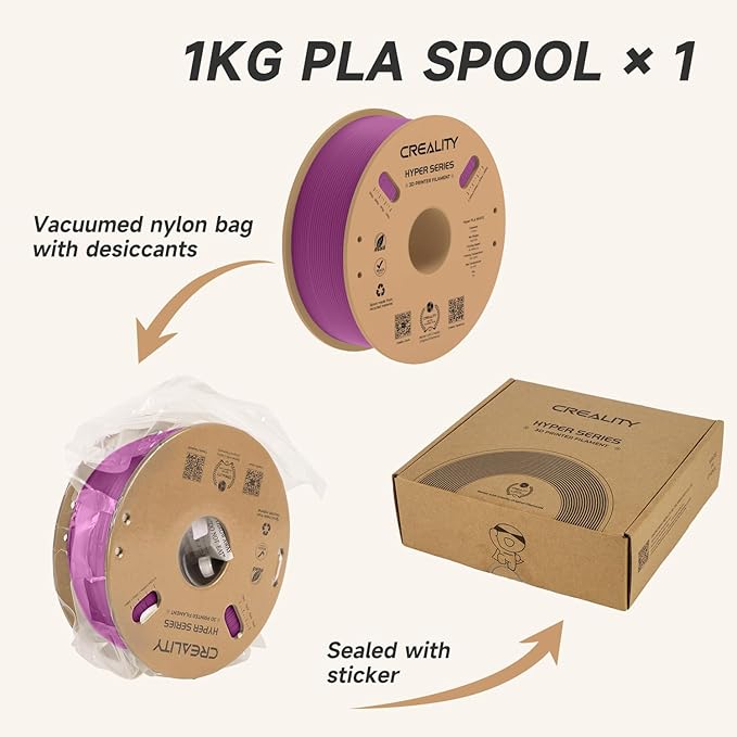 Official Creality Hyper PLA Filament 1.75mm, High Speed PLA 30-600mm/s Rapid 3D - Image 7
