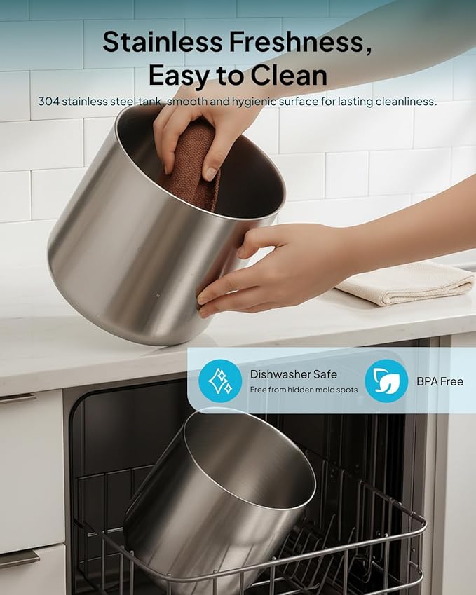 7L Ultrasonic Stainless Steel Cool Mist Humidifier - Image 2
