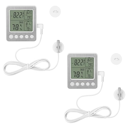 2 PCS Refrigerator Thermometer Digital Freezer Fridge Thermometer by VLEJEARI