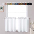 Chyhomenyc Light Filtering Short Curtains 24 Inch Length, Small Kitchen Window by Chyhomenyc
